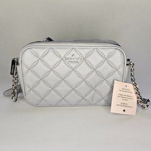 ♠️ Kate Spade ♠️ Natalia Quilted Leather Double Zip Cross body Bag